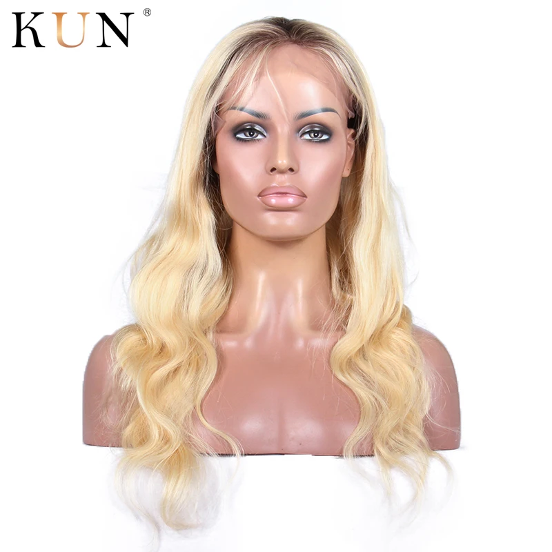 13x4 блонд парик фронта шнурка T4 613 парики человеческих волос бразильские