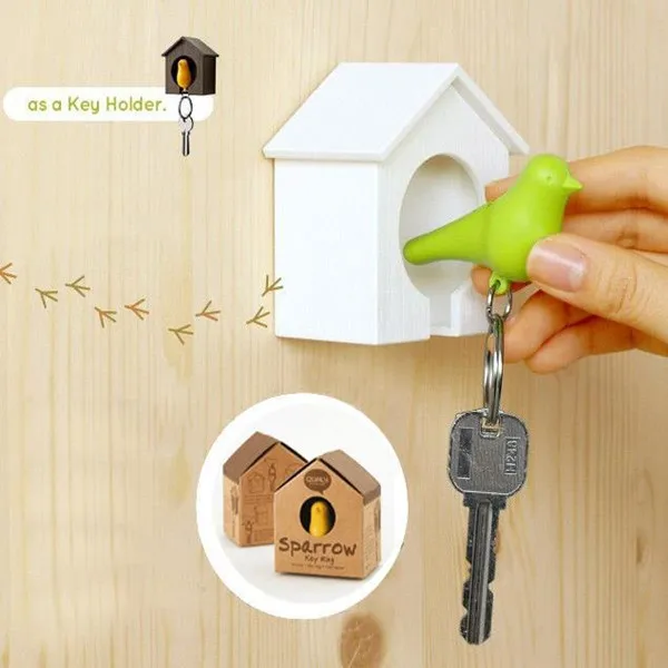 Брелок птичка для дома и жизни брелок ключей птица дом держатель Вешалка Кольцо