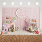 Sweet Shoppe торт ко дню рождения Smash фон для фотосъемки конфеты чудес розовый 3rd на день рождения портретный фон для студийной фотосъемки
