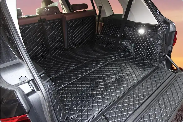 

New G07 X7 Car Embroidery Leather Full Rear Trunk Tray Liner Cargo Mats Floor Protector Pad Mats For BMW X7 G07 40i 2019 2020