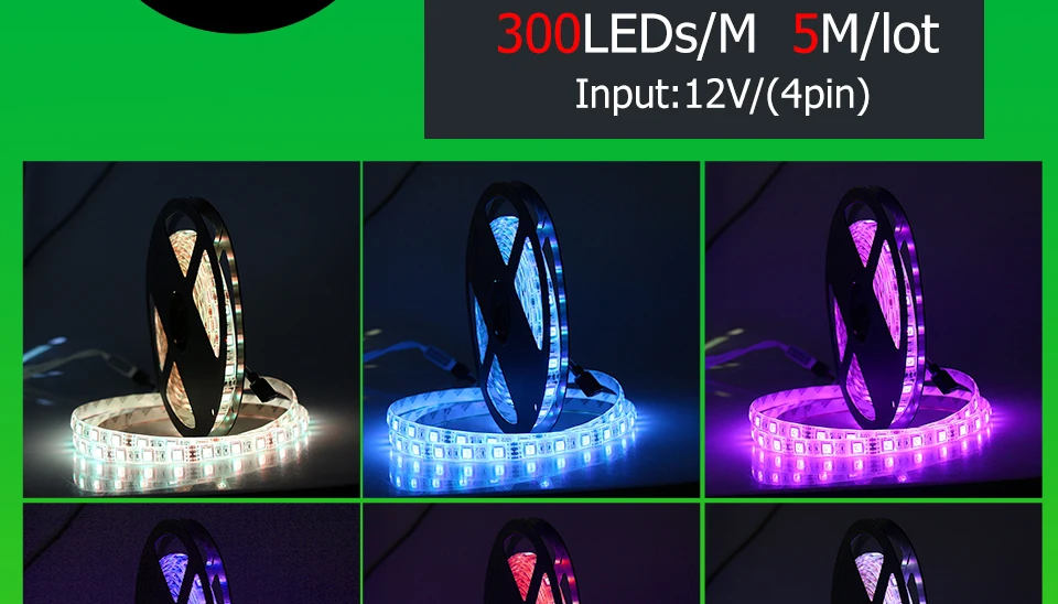 5 м 5050 светодиодная лента светильник DC12V RGB освещение кухонного шкафа праздничный декор светодиодный лента 60 светодиодный s/M водонепроницаемый тв подсветка