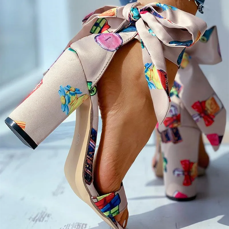 

women summer high heels fashion lace up women shoes square heel casual party wedding ladies plus size pumps