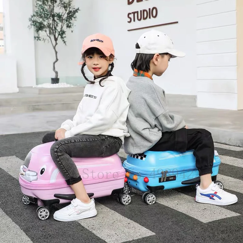 3D мультяшный Дорожный чемодан с колесами Детская сумка на колесиках милый можно