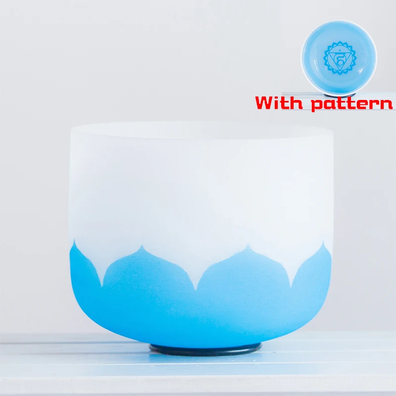 8 дюймов G горла чакра синий Лотос Кварцевый Поющая чаша медитация и