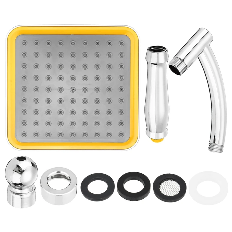 

Pressurized Square Fixed Showerheads 360 Degree Rotate Rainfall Shower Head Adopt Flow Control Pressure Technology