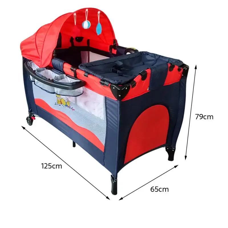 

1* Infant Bed Kids Bed Baby Portable Playpen Crib Play Blanket Soft Play Mat Game Blanket Pad Kids Play Folding Bed Baby HWC