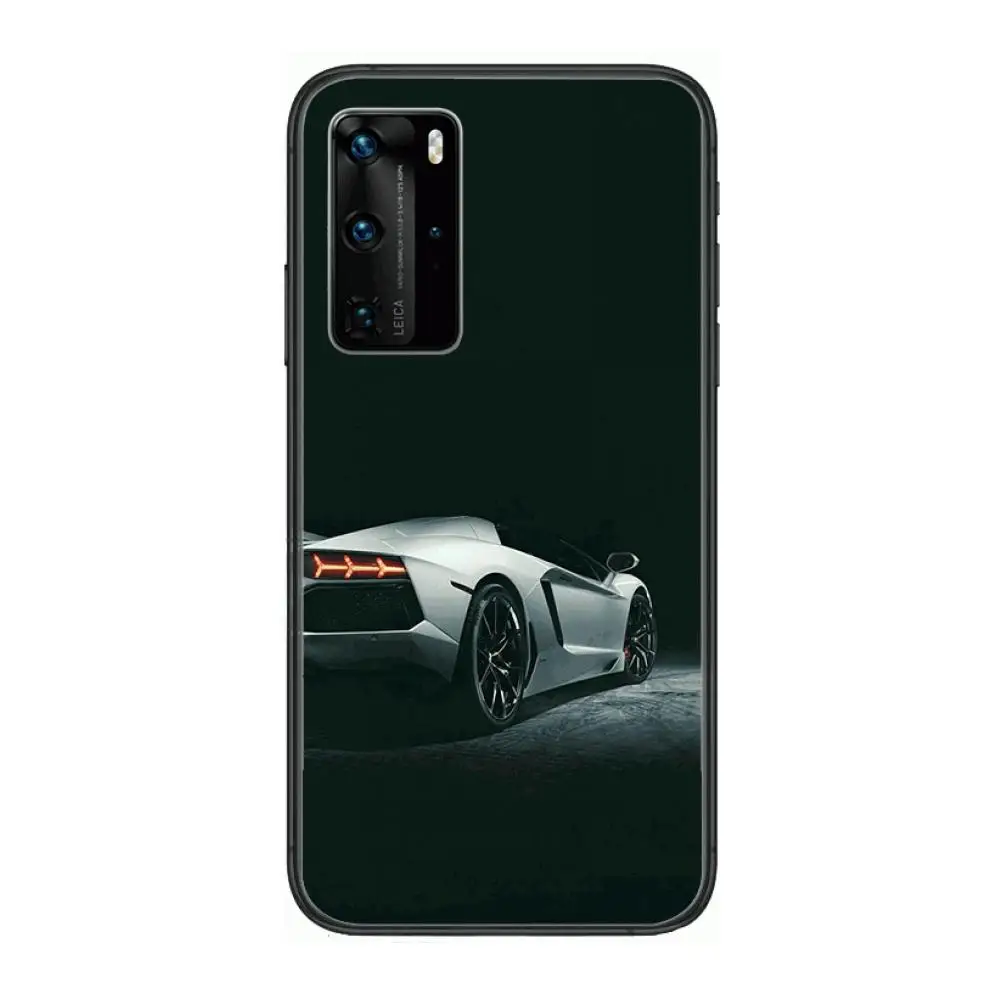

Sports car type coque Phone Case For Huawei P 40 30 20 10 Lite Smart Z Pro Black Etui Coque Painting Hoesjes comic fashion