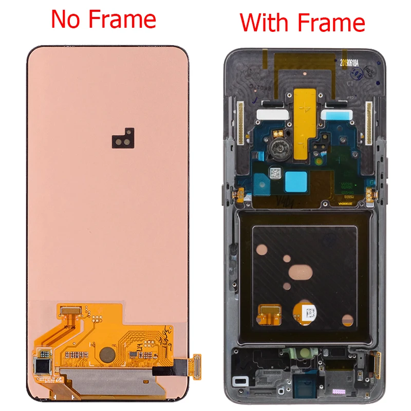 Ceny Oryginalny Wyświetlacz AMOLED Do Samsung Galaxy A80 A805F LCD Z Ramką Do Samsung A90 A905F Wyświetlacz Panel Dotykowy Montaż
