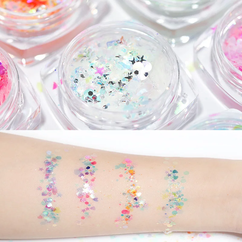 

Shiny Mermaid Opal Powder Nail Glitter 3D Laser Powder Mixed Star Dust Nail Decorations Nail Sequin Pigment Sequin Accessory
