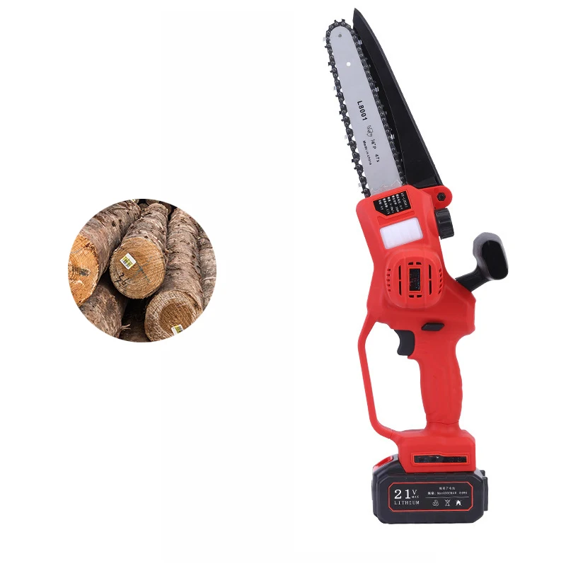 

8 Inch 88Vf 1200W Electric Chain Saw With Battery Pruning ChainSaw Cordless Garden Logging Saw Woodworking Cutter Power Tools