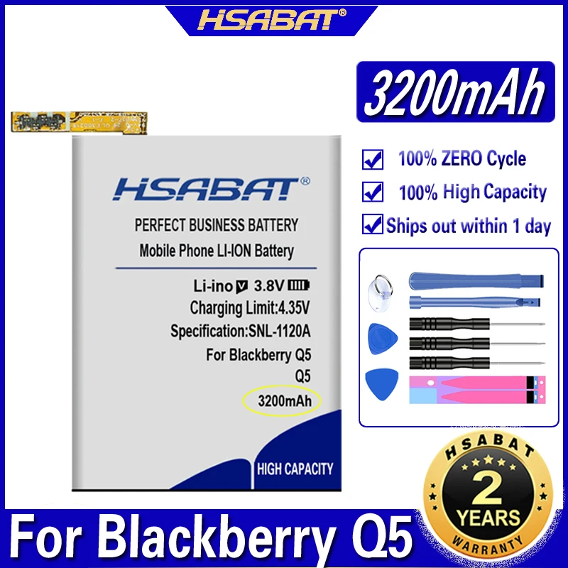 Аккумулятор HSABAT BAT 51585 003 PTSM1 103 3200 мАч для Blackberry Q5 LTE SQR100 1|Аккумуляторы мобильных