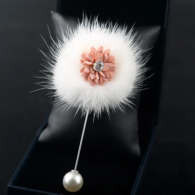 Я Remiel модная женская обувь в Корейском стиле с милыми меховыми брошь из шариков