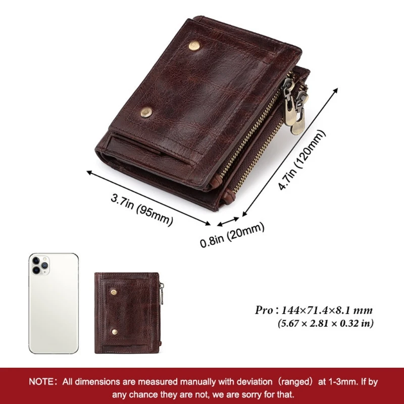 

Men's RFID Business Leather Wallet Pocket Credit Card Holder Bifold Purse