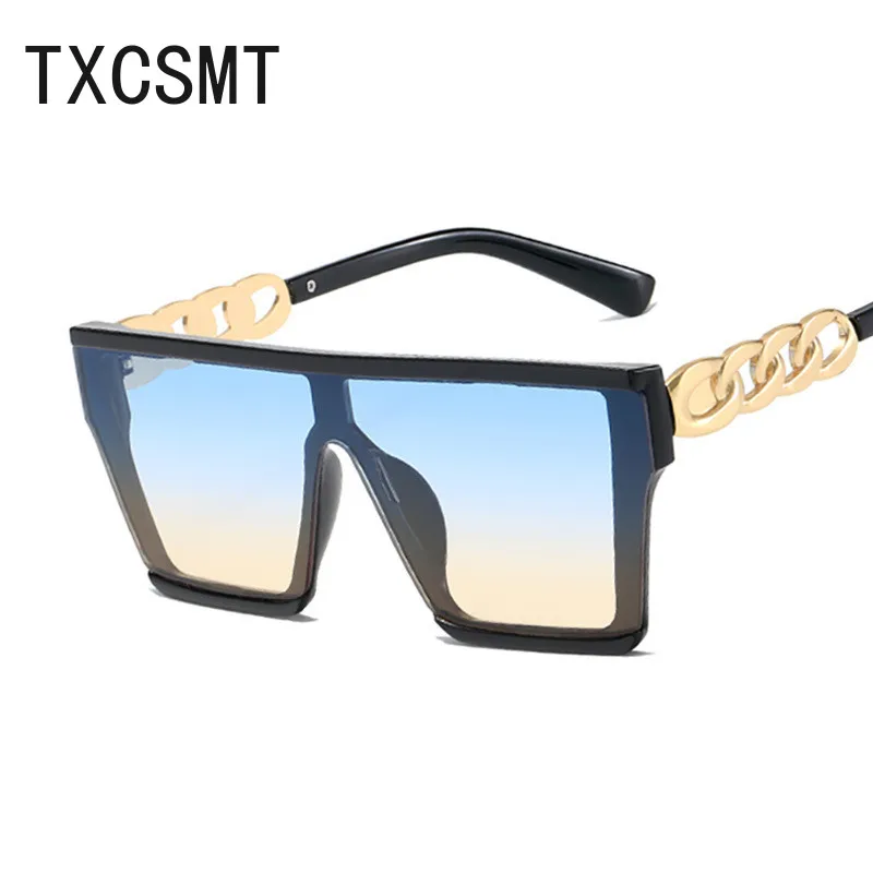 

Новинка 2022, модные квадратные солнцезащитные очки, персонализированные металлические дужки с соединенными линзами, солнцезащитные очки, д...