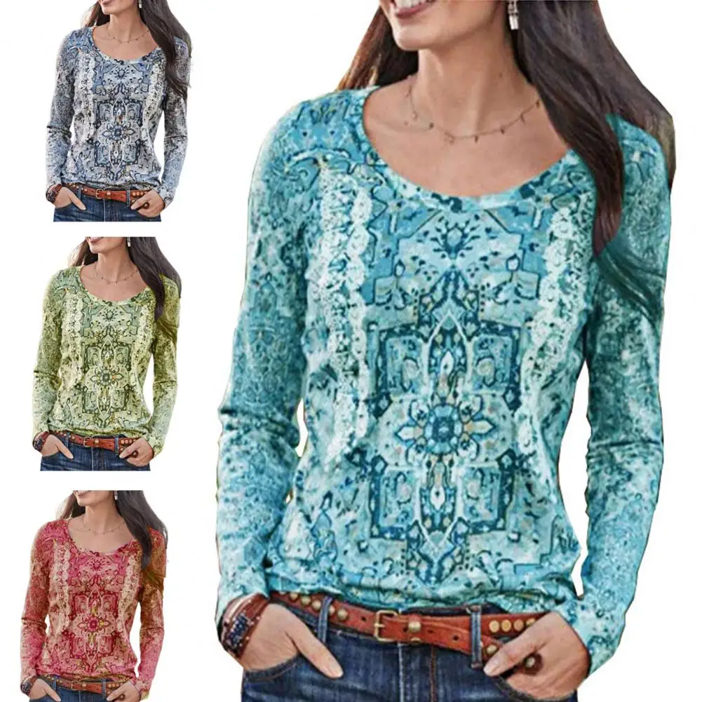Новинка Женская Повседневная Цветочный принт блузка рубашка для женщин с О