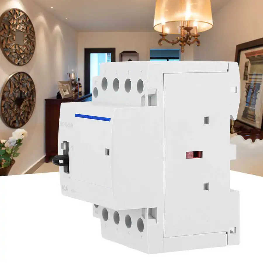 BCH8 63M 24V 4P 63A din рейка AC контактор для дома с ручным управлением переключатель contacteur