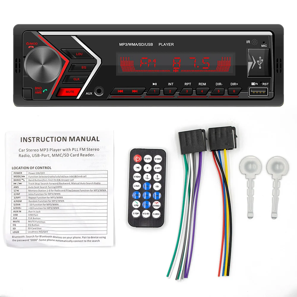

Автомобильный Мультимедийный MP3-плеер MLOVELIN, стерео-система с FM-радио, USB/TF, Aux входом, дистанционным управлением, воспроизведением музыки, Тип...