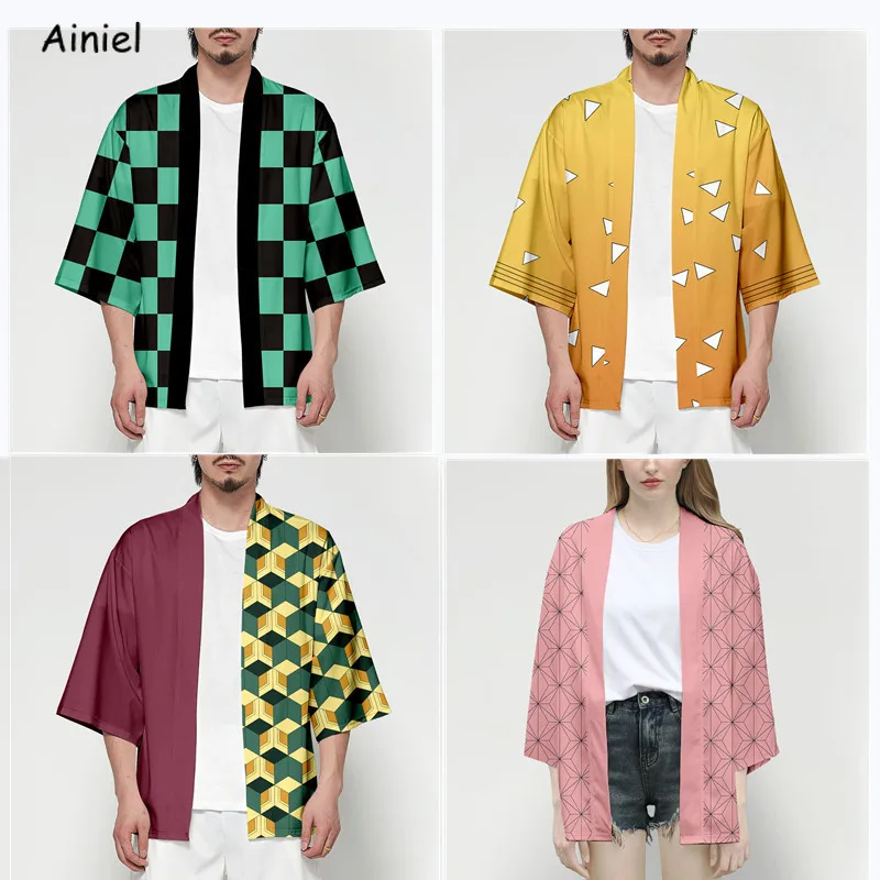 Костюм для косплея из аниме убийца демонов кимоно танджиро камадо незуко