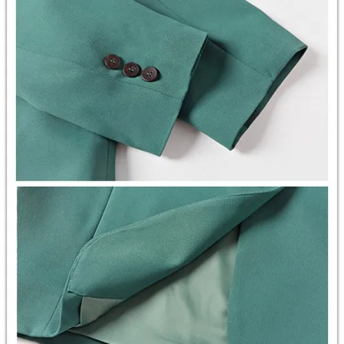 

Lauri Laki Solid Elegant Short Blazer Women Vintage Formal Office Lady Ol Single Breasted Blazer Jacket Autumn Spring Outwear