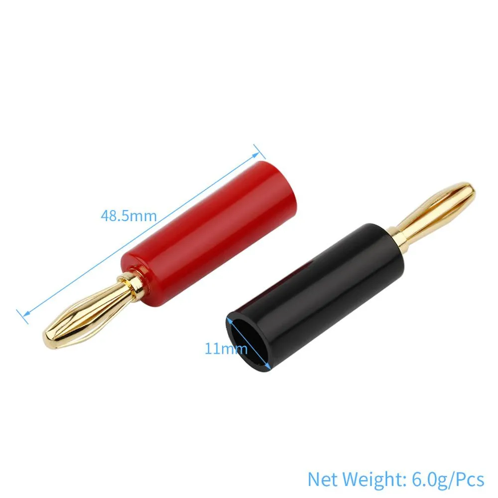 Hi-Fi банановый разъем Медный позолоченный Бесплатная Сварка аудио усилитель