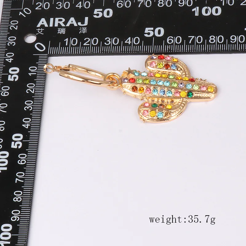 Индивидуальные ювелирные изделия с растениями серьги в форме кактуса для