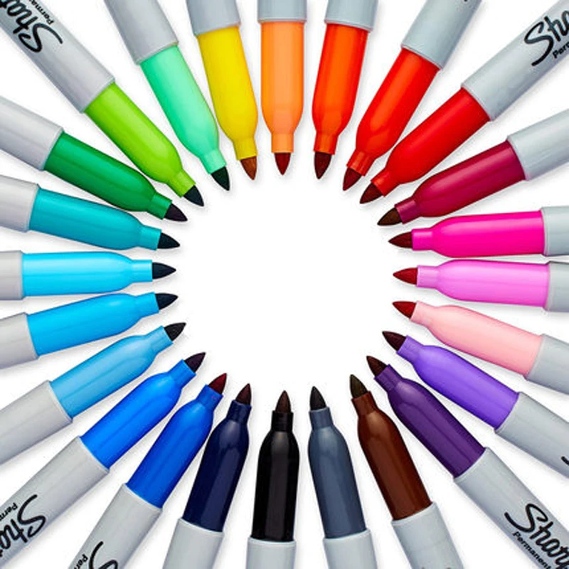 8 шт./лот,, Sanford Sharpie, экологически чистые перманентные маркеры, 8 цветов, набор, маркер для рисования