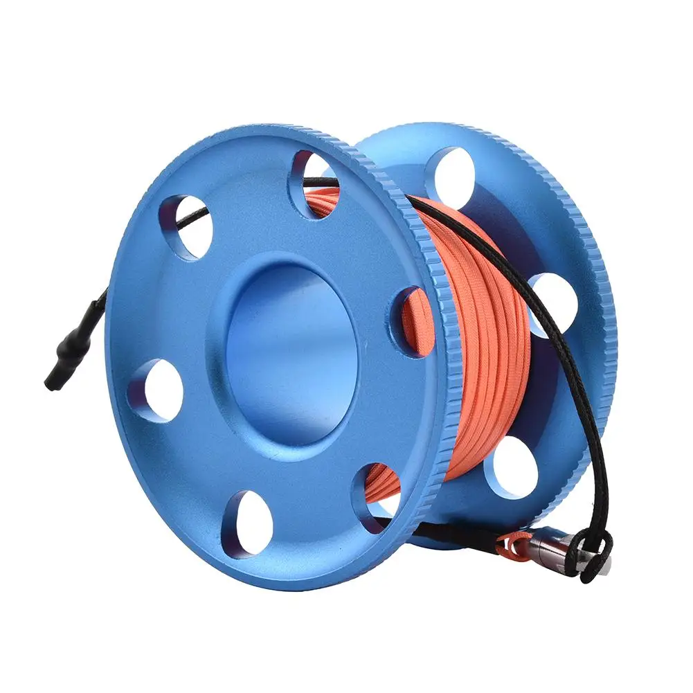 20 м/30 м/50 м латунные щипчики катушка для дайвинга икона шкив с синим колесом