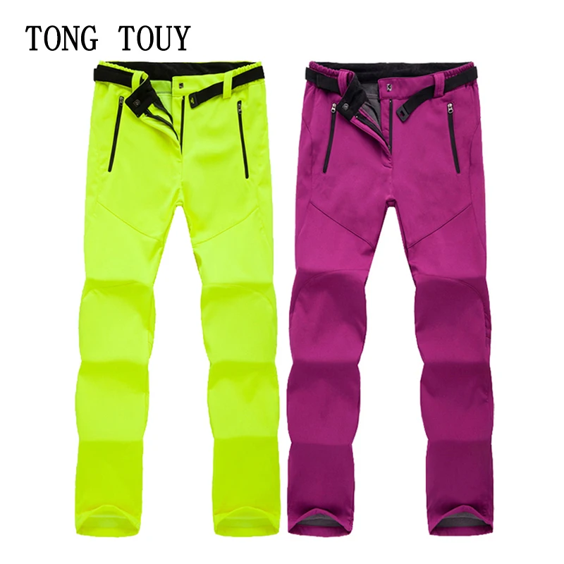 

Autumn Winter Warm Fleece Softshell Pants Women Solid Hiking Pants Women Waterproof Fishing Camping Climbing Trekking Trousers