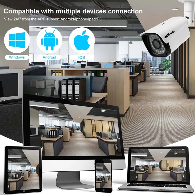 1080P Домашняя безопасность Камера Системы, Zclever 8CH наблюдения DVR для наблюдения за состоянием труб 4/8 шт. 2.0MP всепогодный IP66 пуля Камера s Ночное видение