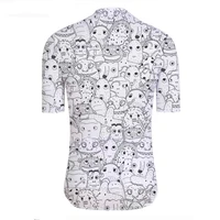 champion clothing white wicking cartoon short sleeved monster graffiti road cycling jersey