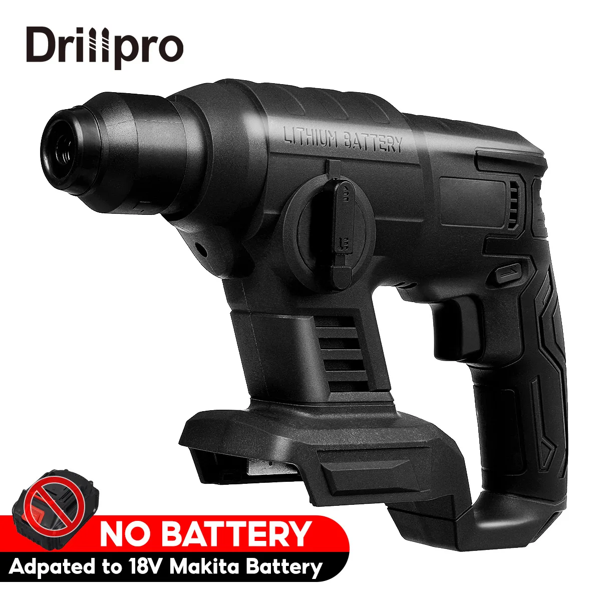 

Rechargeable Cordless Rotary Hammer Drill Multifunctional Electric Hammer Impact Drill DIY Power Tools For Makita 18V Battery