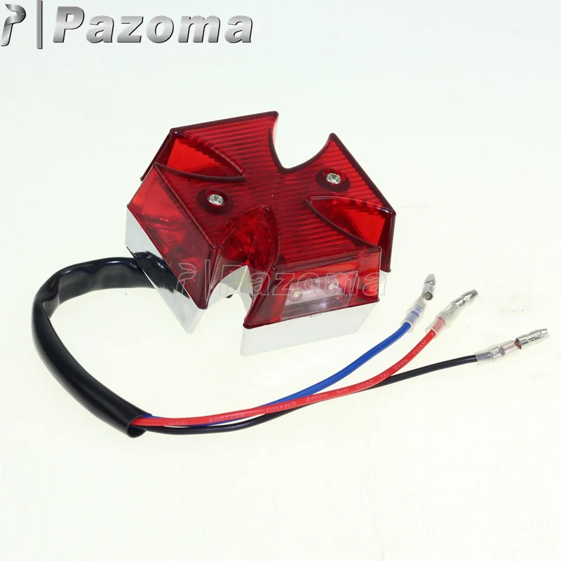 Красный задний стоп сигнал для мотоцикла 12 В перекрестный светодиод ходовые огни