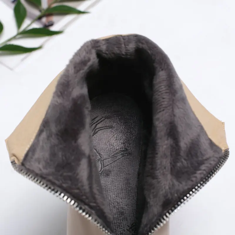 Женские ботильоны на высоком квадратном каблуке Модные осенние ботинки с