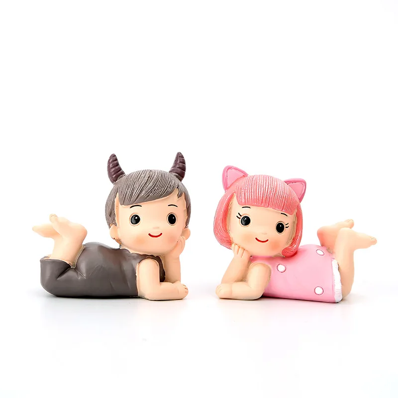 Baking cake decoration ornaments Prince Princess character home resin craft Children's birthday gift | Дом и сад