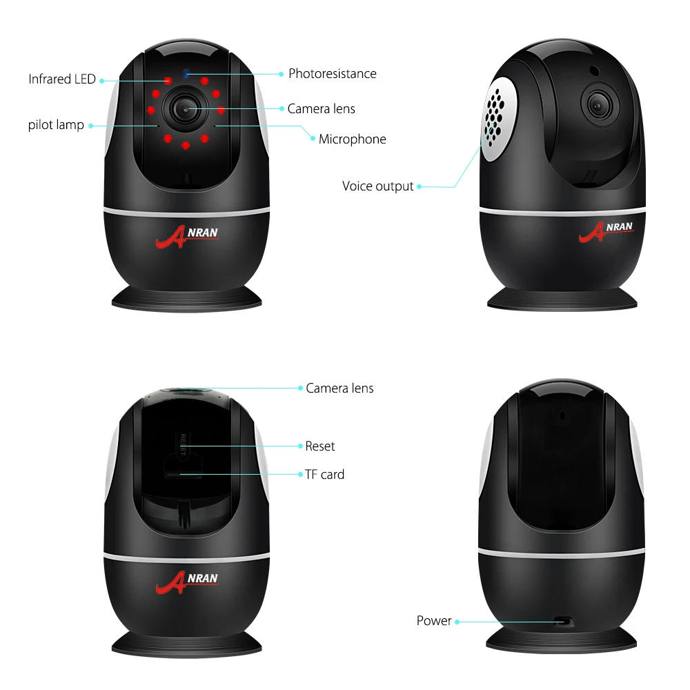 IP камера ANRAN 1080P HD с поддержкой Wi Fi и функцией ночного видения|Камеры