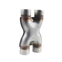 x exhaust pipe universal dual inout crossover stainless steel gas emission pipe for car engine fast emission speed exhaust pipe