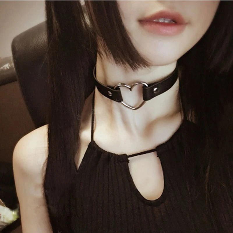 Фетиш бдсм с круглой горловиной искусственная кожа колье панк колье-ошейник
