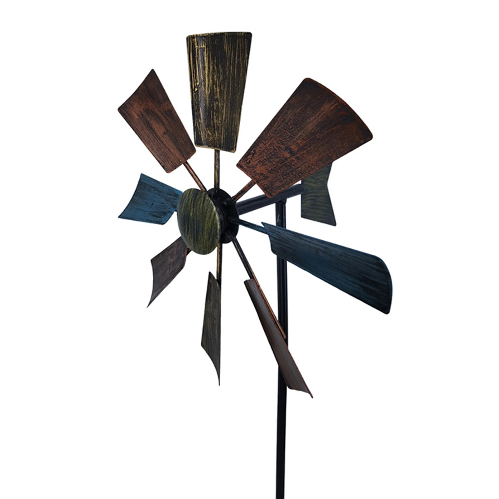 

Unique Iron Rotating Metal Windmill Wind Chime Outdoor Garden Retro Metal Wind Spinner Wind Catcher Garden Yard Patio Lawn Decor