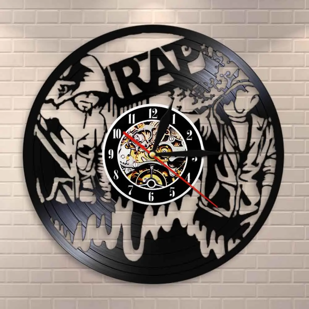 Настенные часы Rap 90s винтажные настенные в стиле хип хоп с виниловой записью декор