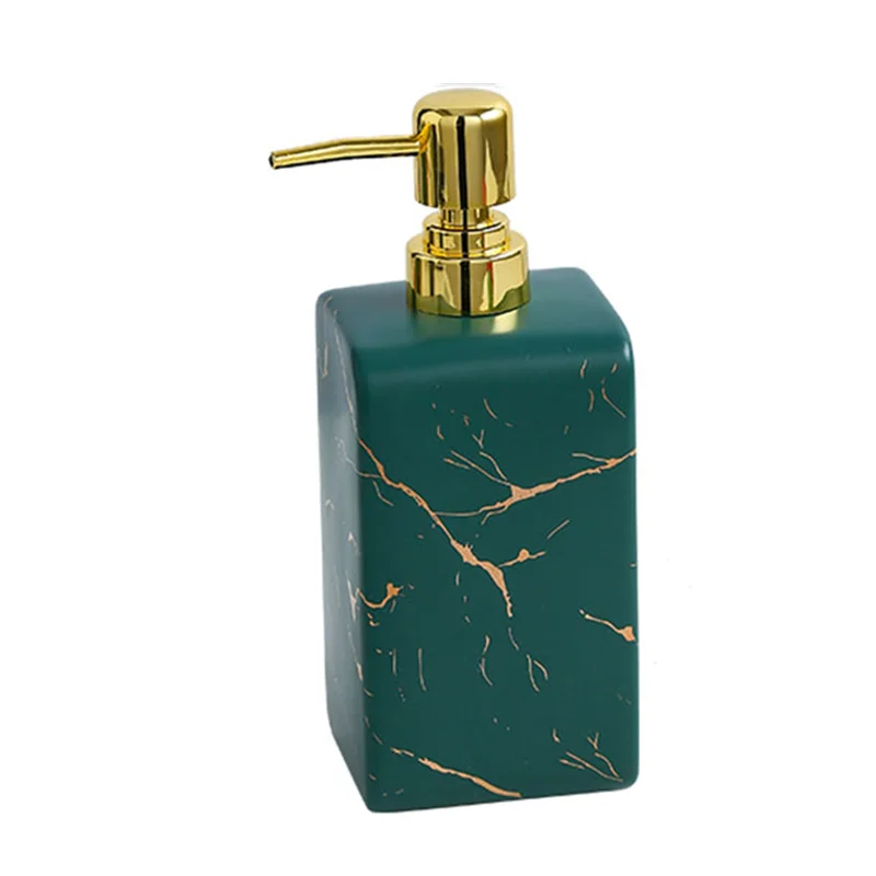 Креативная квадратная керамическая бутылка для лосьона с мраморным узором