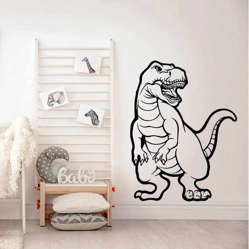 Бесплатная доставка мультфильм наклейка на стену «динозавр» съемный наклейки на стену Diy обои для детских комнат украшения Настенная Наклейка