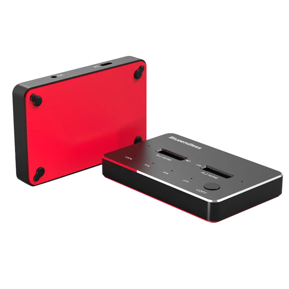 Usb EU External Box Enclosure Case USB 3.1 M.2 SATA NVME Dual-Bay SSD Enclosure External Dual Hard Disk Drive Hdd Dock
