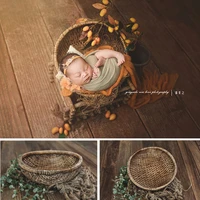 newborn baby photography props handmade rattan basket vintage container photo shoot box boy fotografia accessories background