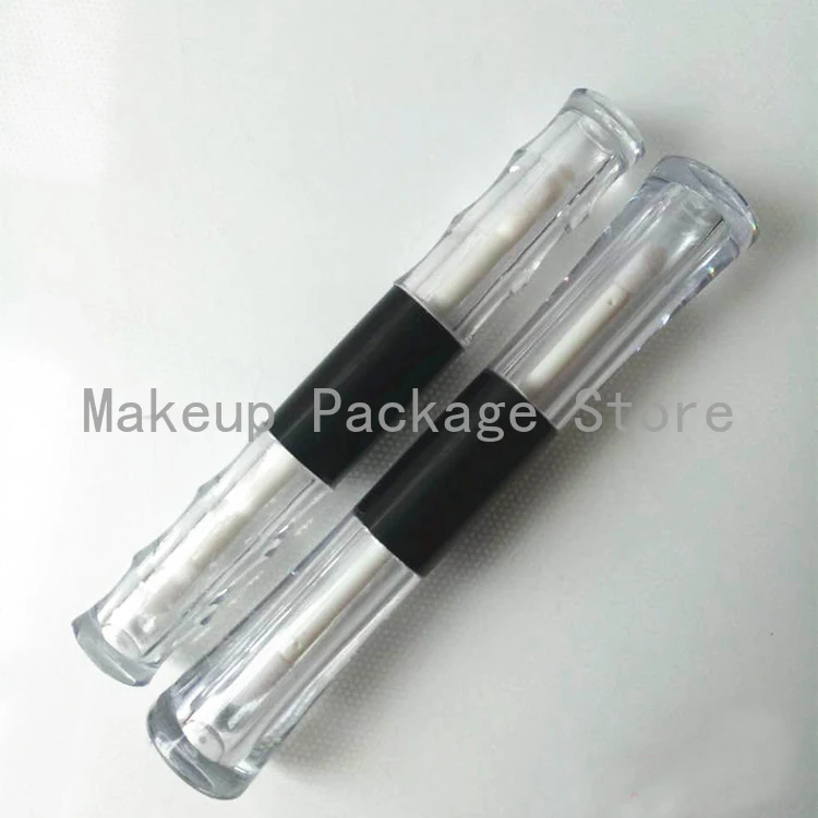 40 шт./партия 4 мл ABS пустая двойная головка трубки для блеска губ двухсторонняя