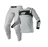 2021 flexair mach mx atv racing jersey pants motocross motorbike mountain bicycle grey kits offroad gear set