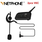 2 шт. Vnetphone V6C Профессиональный Футбол рефери домофон полный дуплекс 1200M гарнитура судьи Беспроводной BT домофон