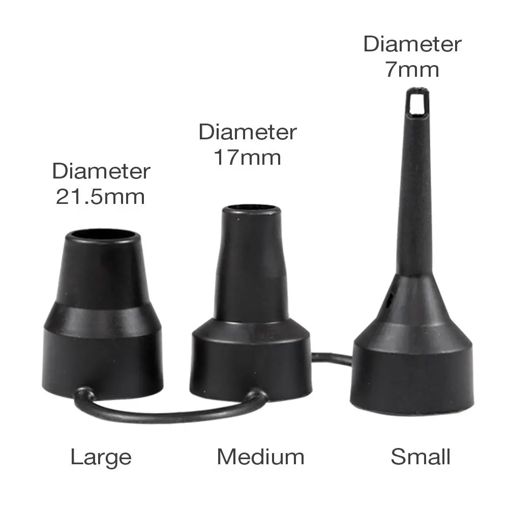 Электрический воздушный насос с 3 насадками портативный для воздушного матраса