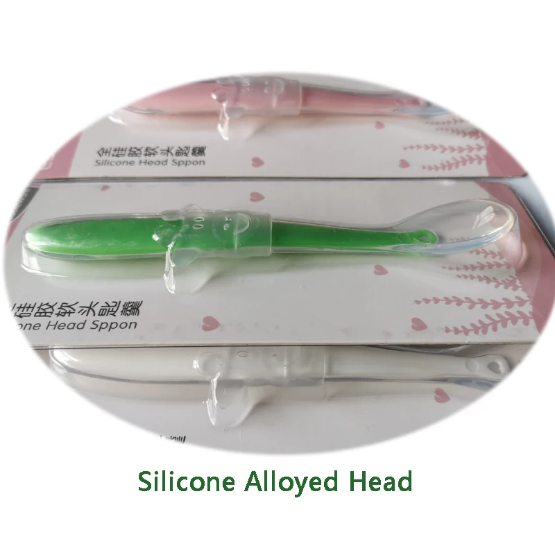 Антиразрывная силиконовая ложка для малышей ложки кормления обучающая посуда