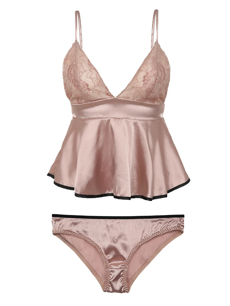 Костюм из 2 предметов Сексуальная Домашняя одежда для девочек тонкая Пижама