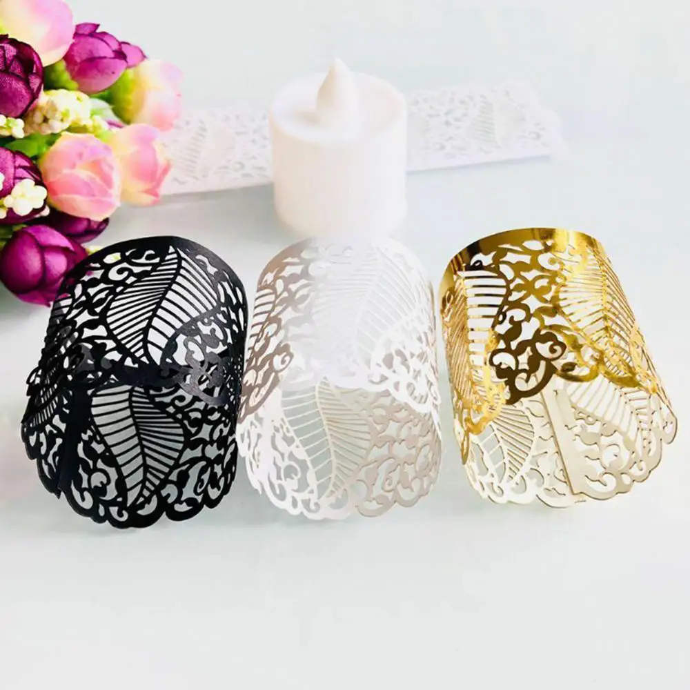 50 шт. полый абажур для свечей аксессуары стола декоративный свечи свадебные